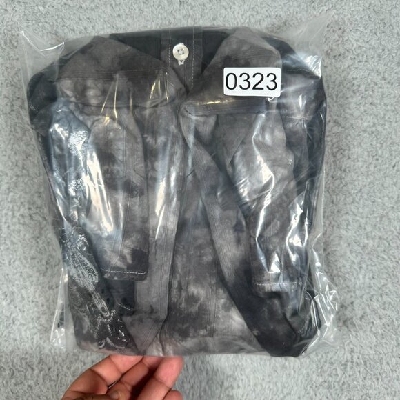 Vintage Y2K Eighty Eight Long Sleeve Shirt Size XL Gray Button Up Grunge Goth - Picture 14 of 14